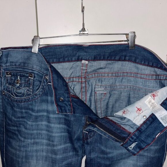 True Religion Jeans, Blue, Size 40, Bluish Grey, Straight Leg - Picture 5 of 5